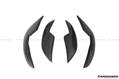 Carbonado 2015-2017 Audi RS7 BS Style Carbon Fiber Front Bumper Canards