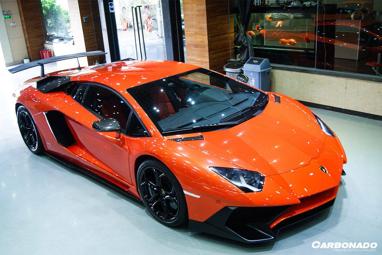 Carbonado 2011-2022 Lamborghini Aventador LP700 LP750 LP740 LP720 LP780 Coupe  Roadster SV Style Trunk Wing