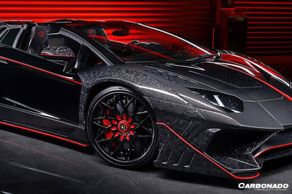 Reemplazo de cubierta de espejo de fibra de carbono seca estilo OEM para Lamborghini Aventador Carbonado 2011-2021 | LP700, LP720, LP750, Coupé, Roadster