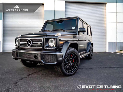 AutoTecknic Carbon Fiber Front Bumper Bull Bar Cover  - Mercedes-Benz W463 G-Class