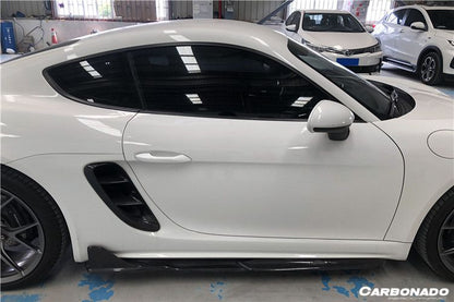 Carbonado 2017-2025 Porsche 718 Cayman Boxster AM Style Carbon Fiber Side Skirts