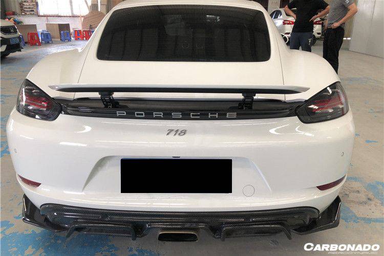 Carbonado 2017-2025 Porsche 718 Cayman Boxster AM Style Carbon Fiber Rear Lip