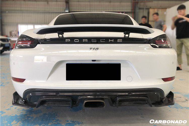 Carbonado 2017-2025 Porsche 718 Cayman Boxster AM Style Carbon Fiber Rear Lip