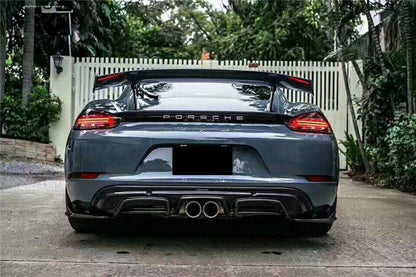 Carbonado 2017-2025 Porsche 718 Cayman Boxster AM Style Carbon Fiber Rear Lip