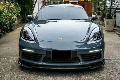 Carbonado 2017-2025Porsche 718 Cayman Boxster AM Style Carbon Fiber Front Lip