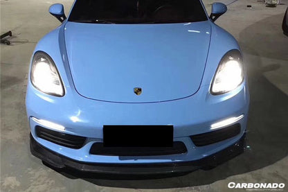Carbonado 2017-2025Porsche 718 Cayman Boxster AM Style Carbon Fiber Front Lip