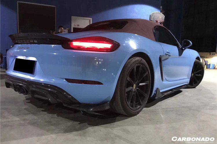 Carbonado 2017-2025 Porsche 718 Cayman Boxster AM Style Carbon Fiber Side Skirts