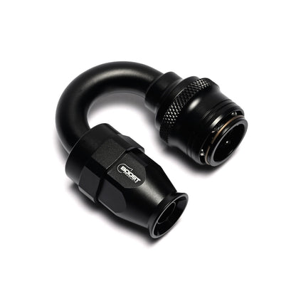 Quick Click Female PTFE Hose End -AN - 180° (SF-QCFP18D04-B)