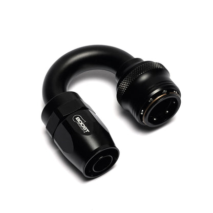 Quick Click Female Hose End -AN - 180° (SF-QCF18D04-B)