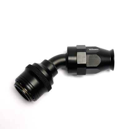 Quick Click Female PTFE Hose End -AN - 45° (SF-QCFP45D04-B)