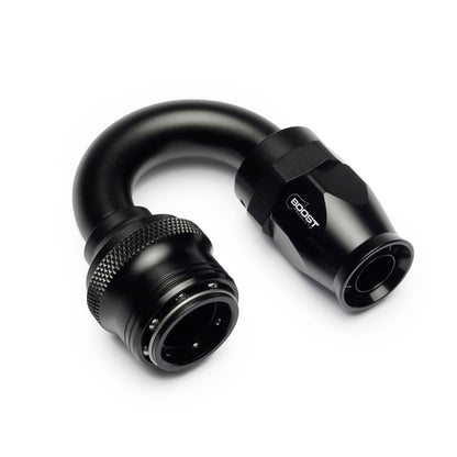 Quick Click Female Hose End -AN - 180° (SF-QCF18D04-B)