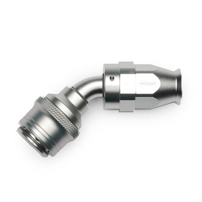 Quick Click Female PTFE Hose End -AN - 45° (SF-QCFP45D04-B)