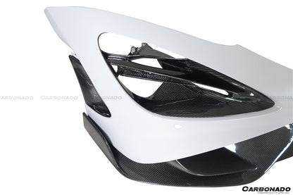 Carbonado 2017-2022 McLaren 720S 765LT-Style Dry Part Carbon Fiber Front Bumper