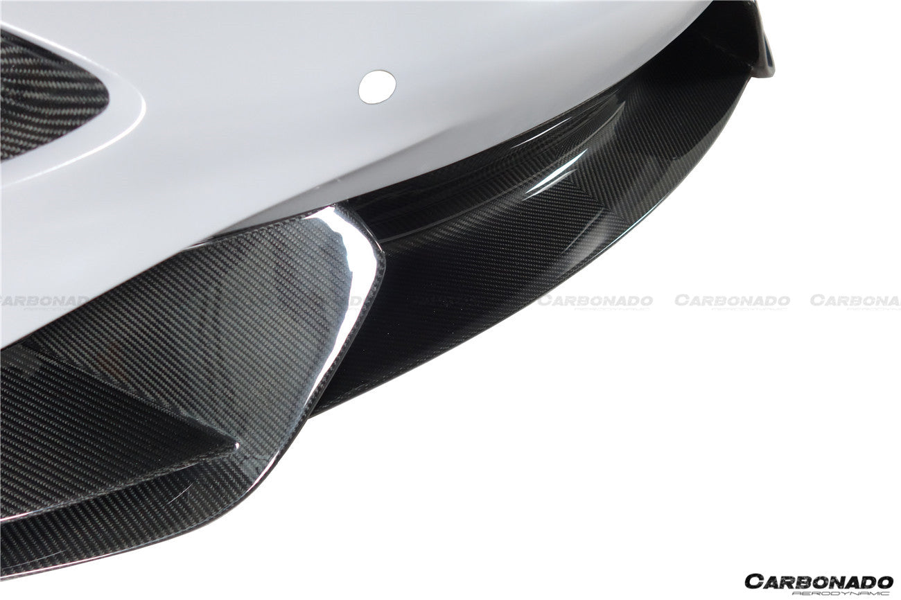 Carbonado 2017-2022 McLaren 720S 765LT-Style Dry Part Carbon Fiber Front Bumper