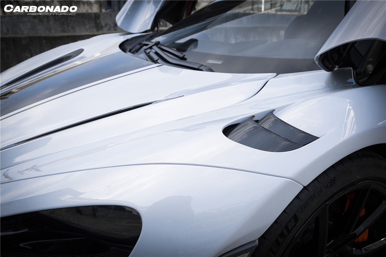 Carbonado 2017-2022 McLaren 720s Spider 765LT-Style Dry Part Carbon Fiber Front Fender