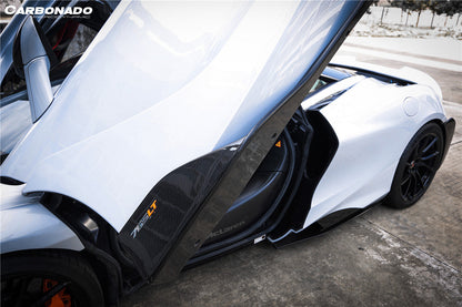 Faldones laterales de fibra de carbono estilo Carbonado para McLaren 720S 765LT (2017-2022)