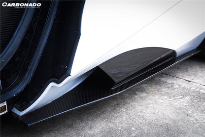 Faldones laterales de fibra de carbono estilo Carbonado para McLaren 720S 765LT (2017-2022)
