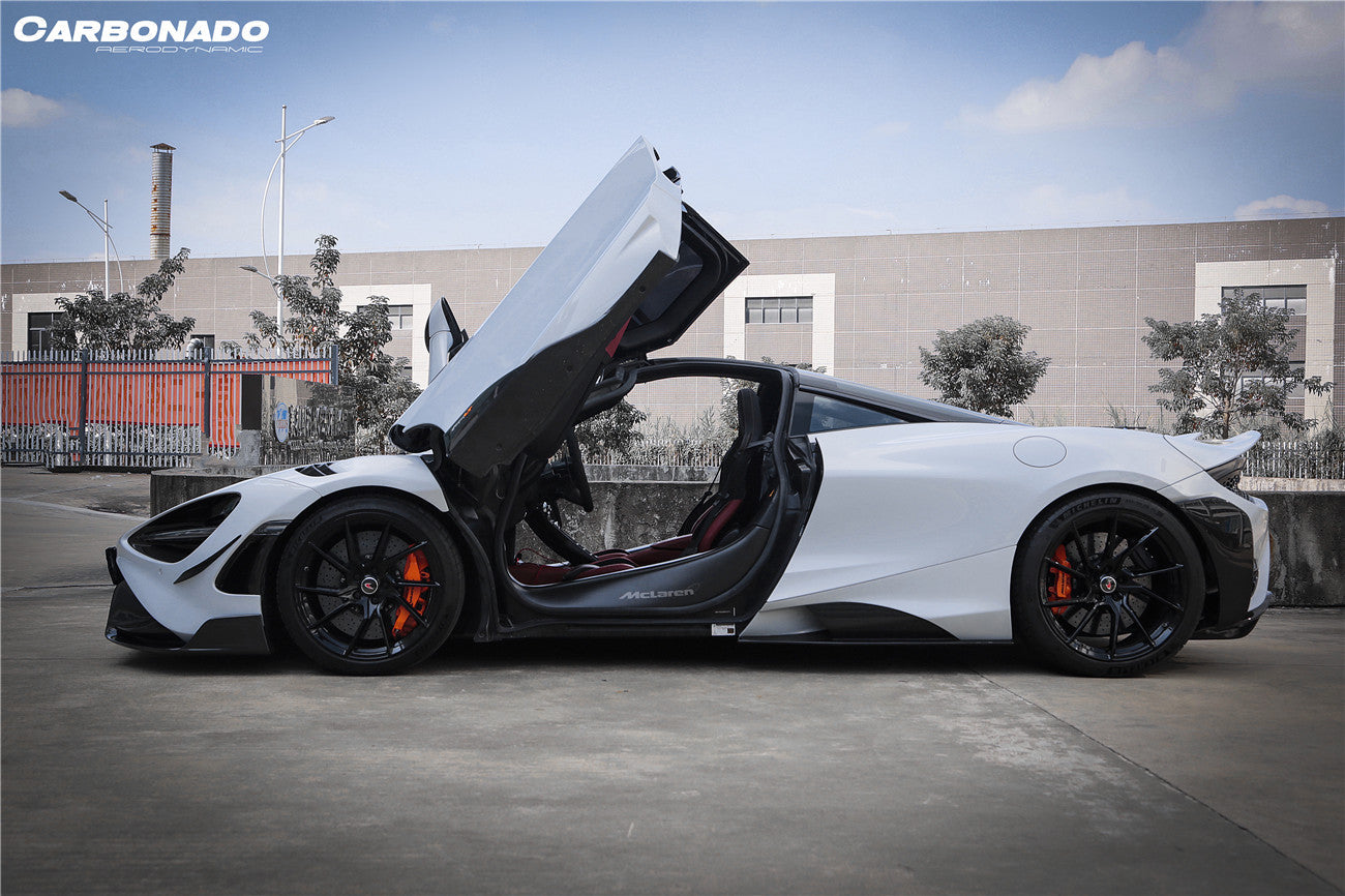Faldones laterales de fibra de carbono estilo Carbonado para McLaren 720S 765LT (2017-2022)