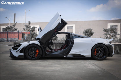 Faldones laterales de fibra de carbono estilo Carbonado para McLaren 720S 765LT (2017-2022)