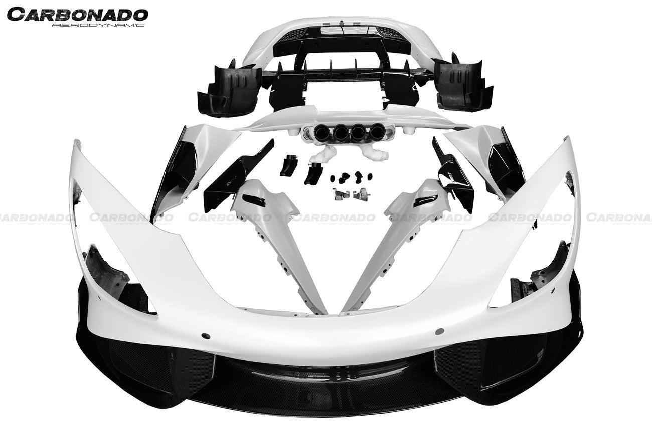 Carbonado 2017-2022 McLaren 720S 765LT-Style Dry Part Carbon Fiber Full Body Kit
