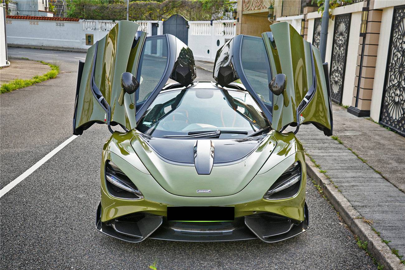 Carbonado 2017-2022 McLaren 720S 765LT-Style Dry Part Carbon Fiber Front Bumper