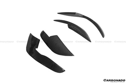 Carbonado 2015-2017 Audi RS7 BS Style Carbon Fiber Front Bumper Canards