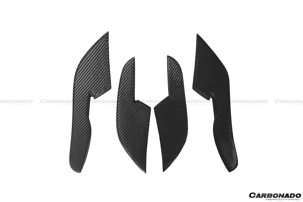 Carbonado 2015-2017 Audi RS7 BS Style Carbon Fiber Front Bumper Canards