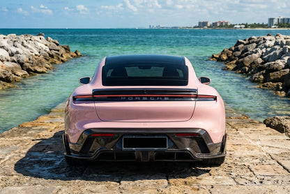 Carbonado 2019-2023 Porsche Taycan 4 4S GTS TURBO CADO Style Carbon Fiber Rear Diffuser