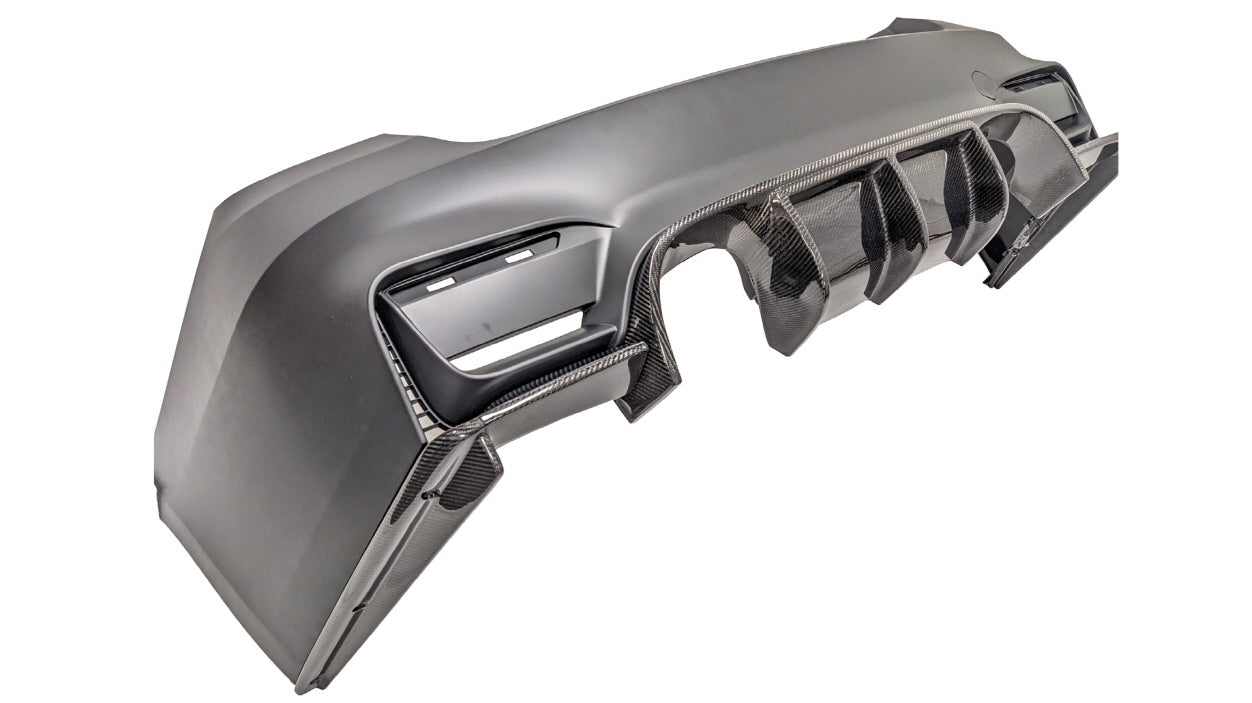 Innovative Motorsports BMW F30 M3 Style Rear Bumper V-Style Carbon Fiber Diffuser