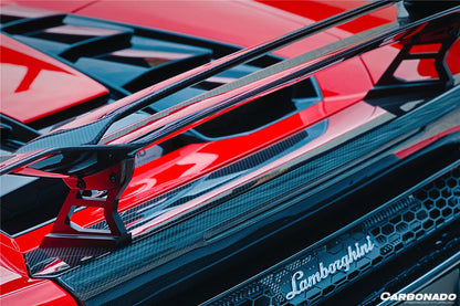 Carbonado 2015-2025 Lamborghini Huracan LP610  LP580  Evo  Tecnica MD Style Carbon Fiber Trunk Spoiler with Base