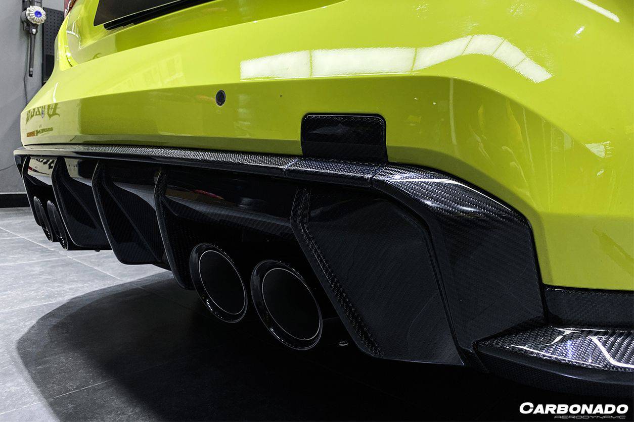 Alerón trasero de fibra de carbono estilo MP Carbonado 2021-UP BMW M4 G82 G83 con tapas