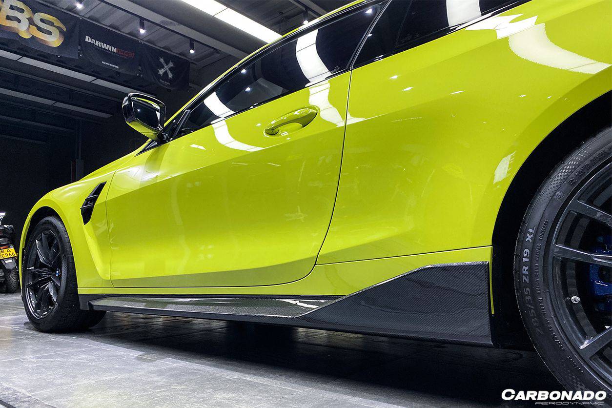 Carbonado 2021-UP BMW M4 G82  G83 MP Style Carbon Fiber Side Skirts