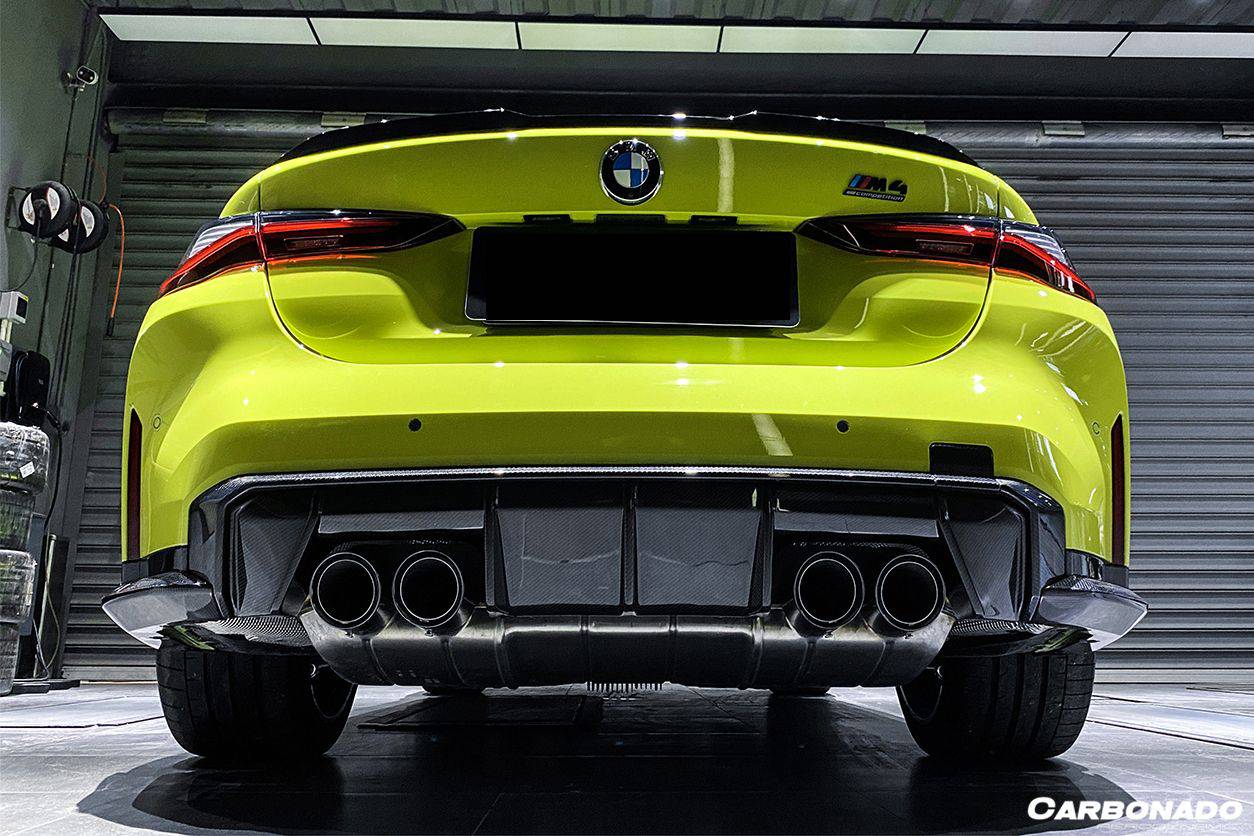 Alerón trasero de fibra de carbono estilo MP Carbonado 2021-UP BMW M4 G82 G83 con tapas