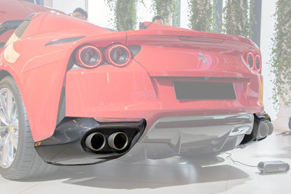 Carbonado 2017-2026 Ferrari 812 Superfast GTS OEM Style Dry Carbon Fiber Rear Side Diffuser