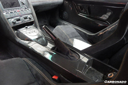 Consola de cambio de marchas central de fibra de carbono estilo OEM Lamborghini Gallardo Carbonado 2004-2014