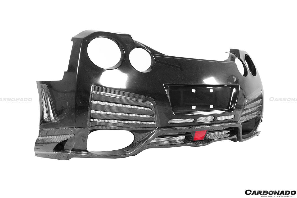 Parachoques trasero estilo VA con bandeja inferior difusora para Nissan GTR R35 DBA y EBA Carbonado 2008-2023
