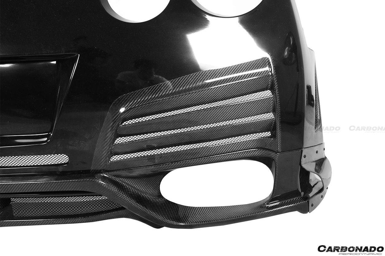 Parachoques trasero estilo VA con bandeja inferior difusora para Nissan GTR R35 DBA y EBA Carbonado 2008-2023