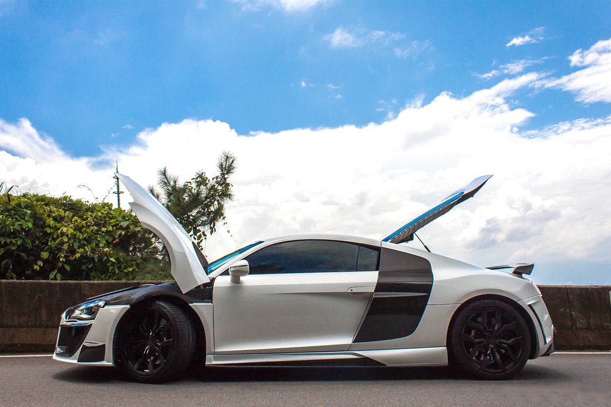 Carbonado 2009-2015 Audi R8 Coupe Spyder OE Style Carbon Fiber Side Blades