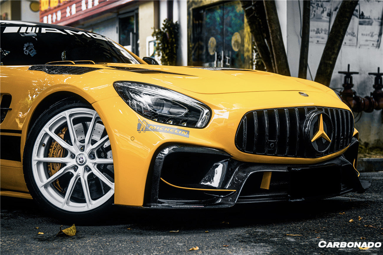 Carbonado 2015-2021 Mercedes Benz AMG GT GTS GTC GTR BK Style Partial Carbon Fiber Front Fender
