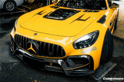 Carbonado 2015-2021 Mercedes Benz AMG GT GTS GTC GTR BK Style Partial Carbon Fiber Front Fender