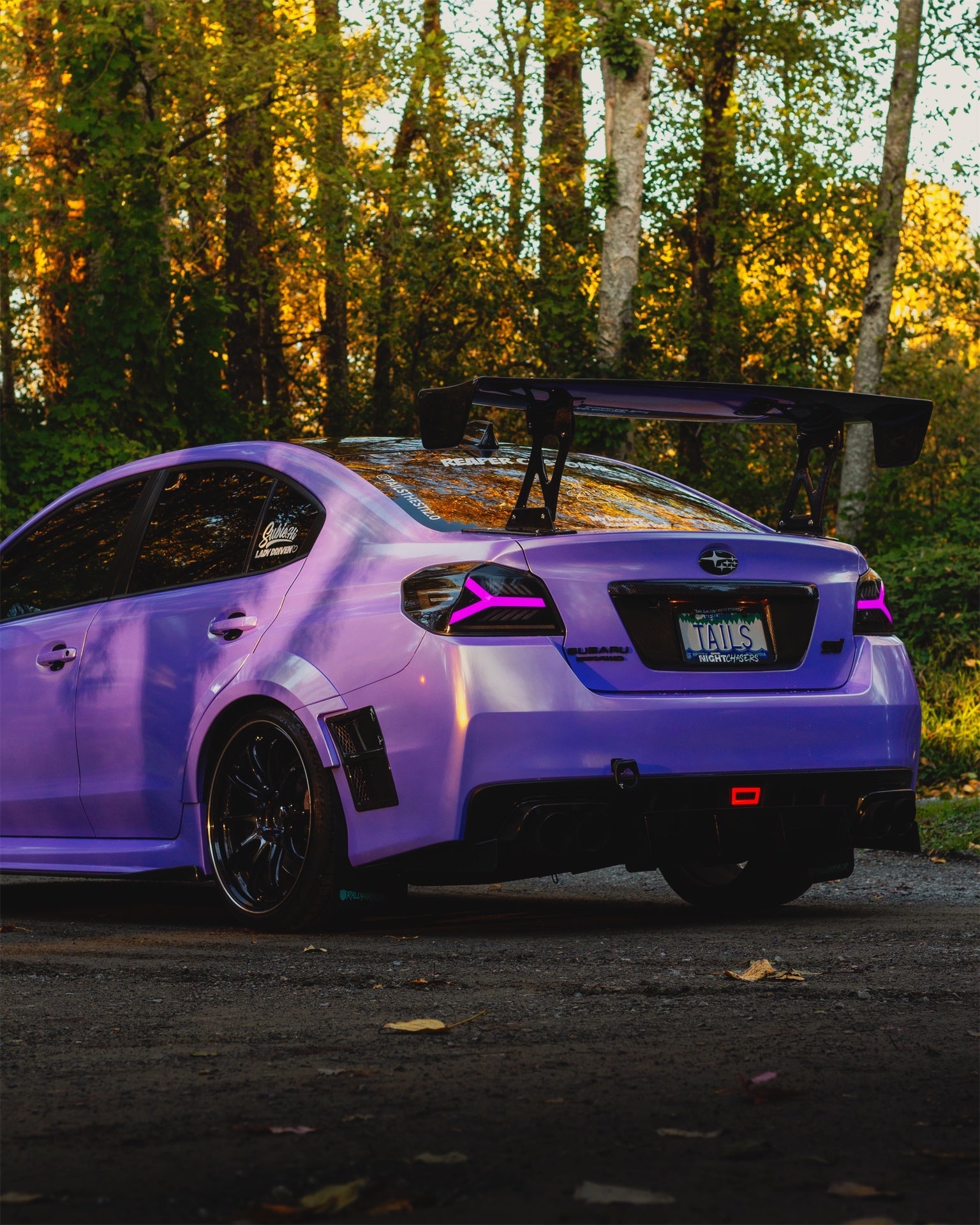 Luces traseras LED OLM Y-Spec (lente ahumada, óptica blanca con RGB) - WRX/STI 2015-2021