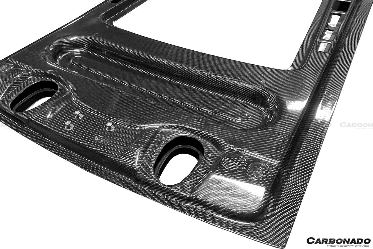 Carbonado OE Style Engine Hood Hatch USE ORIGINAL GLASS | 2004-2008 Lamborghini Gallardo Coupe, Gallardo SE, Superleggera