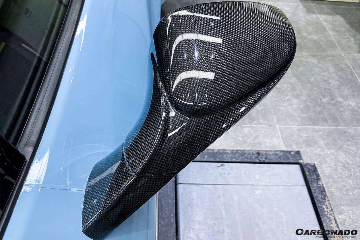 Reemplazo de espejo retrovisor de fibra de carbono estilo OE para Ferrari 488 GTB Spyder Carbonado 2015-2020