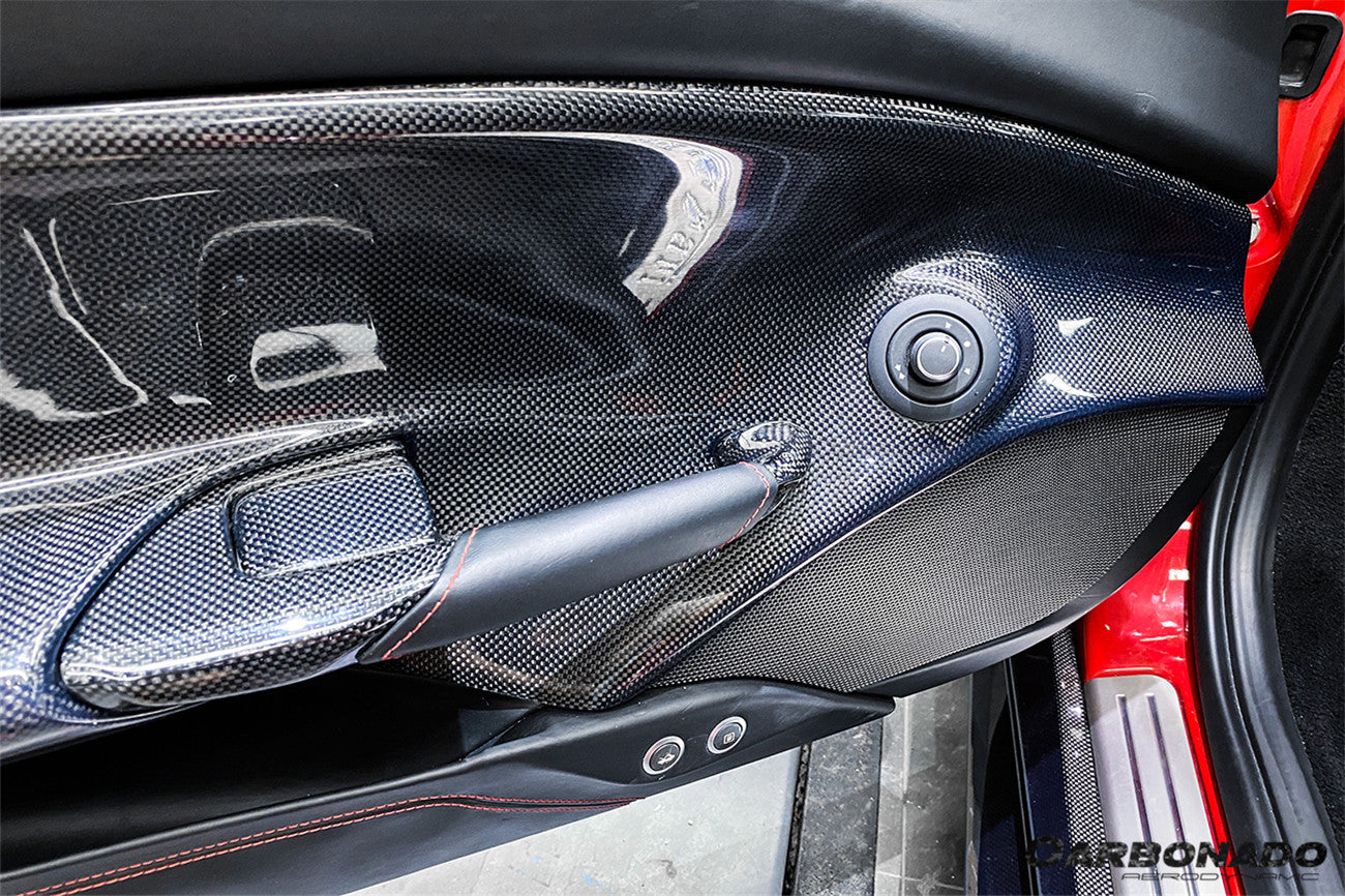 Carbonado 2015-2020 Ferrari 488 GTB Spider Carbon Fiber Door Panel Interior