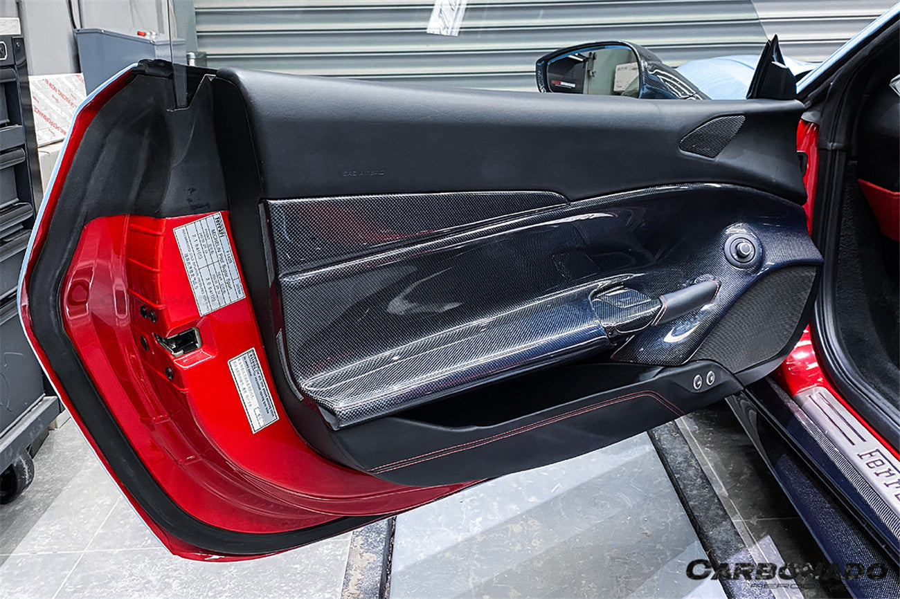 Carbonado 2015-2020 Ferrari 488 GTB Spider Carbon Fiber Door Panel Interior