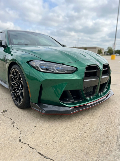 BMW 3 Series M3 M4 G80 G82 V Style Carbon Fiber Front Lip (2019 +)