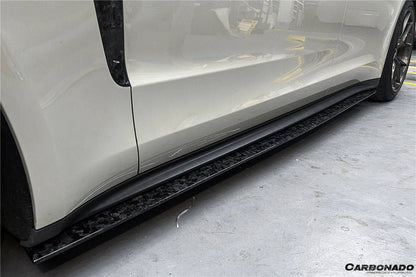 Faldones laterales de fibra de carbono seca estilo Porsche Panamera 971 4S 4 GTS Carbonado 2017-2023