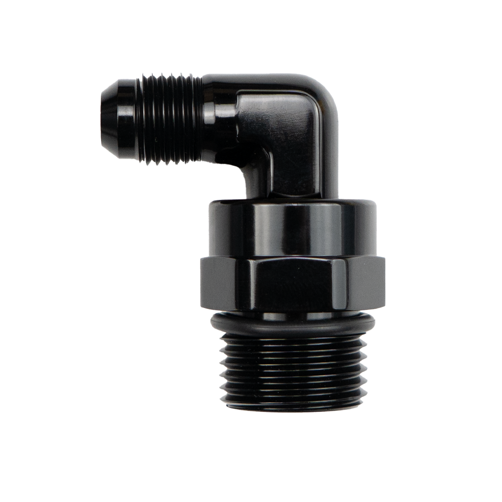 -6 AN to -10 AN ORB Swivel 90° Elbow Adapter