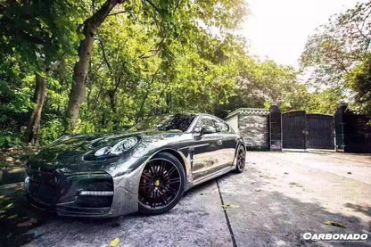 Parachoques delantero estilo Porsche Panamera 970.2 WD Carbonado 2013-2016 con luces LED