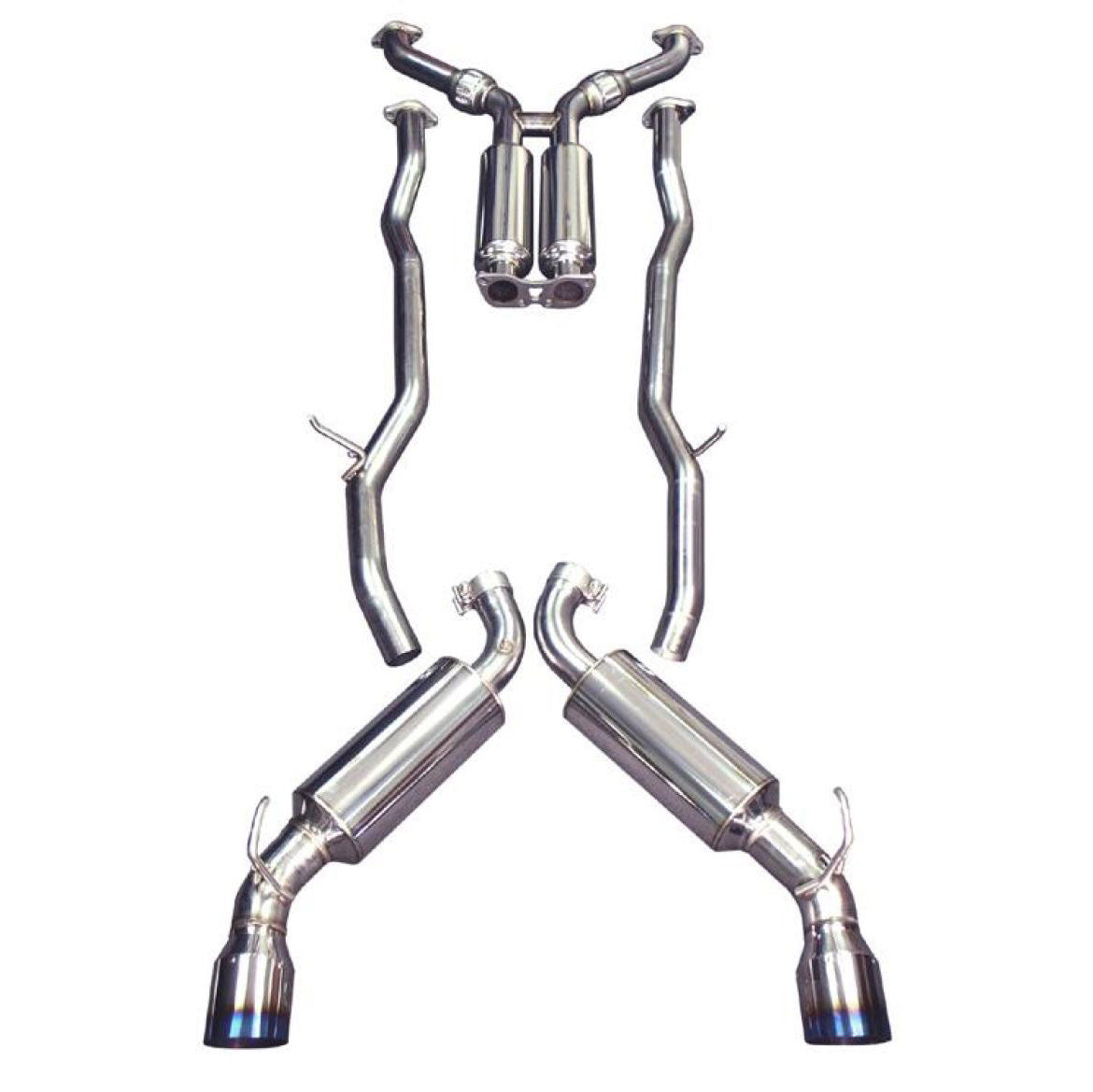 Injen Dual 60mm SS Cat-Back Exhaust w/ Built In Resonated X-Pipe (350Z)